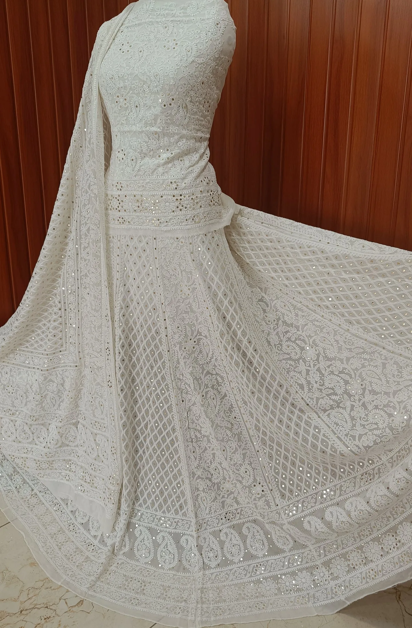 Master Piece Chikankari Lehnga, Dupatta & Blouse