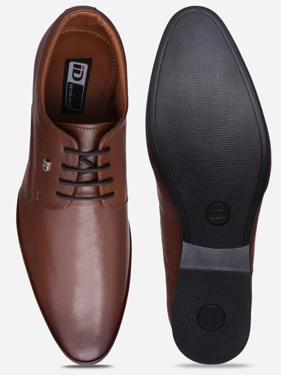 Men's Tan Pointed Toe Lace Up Formal (ID2063)