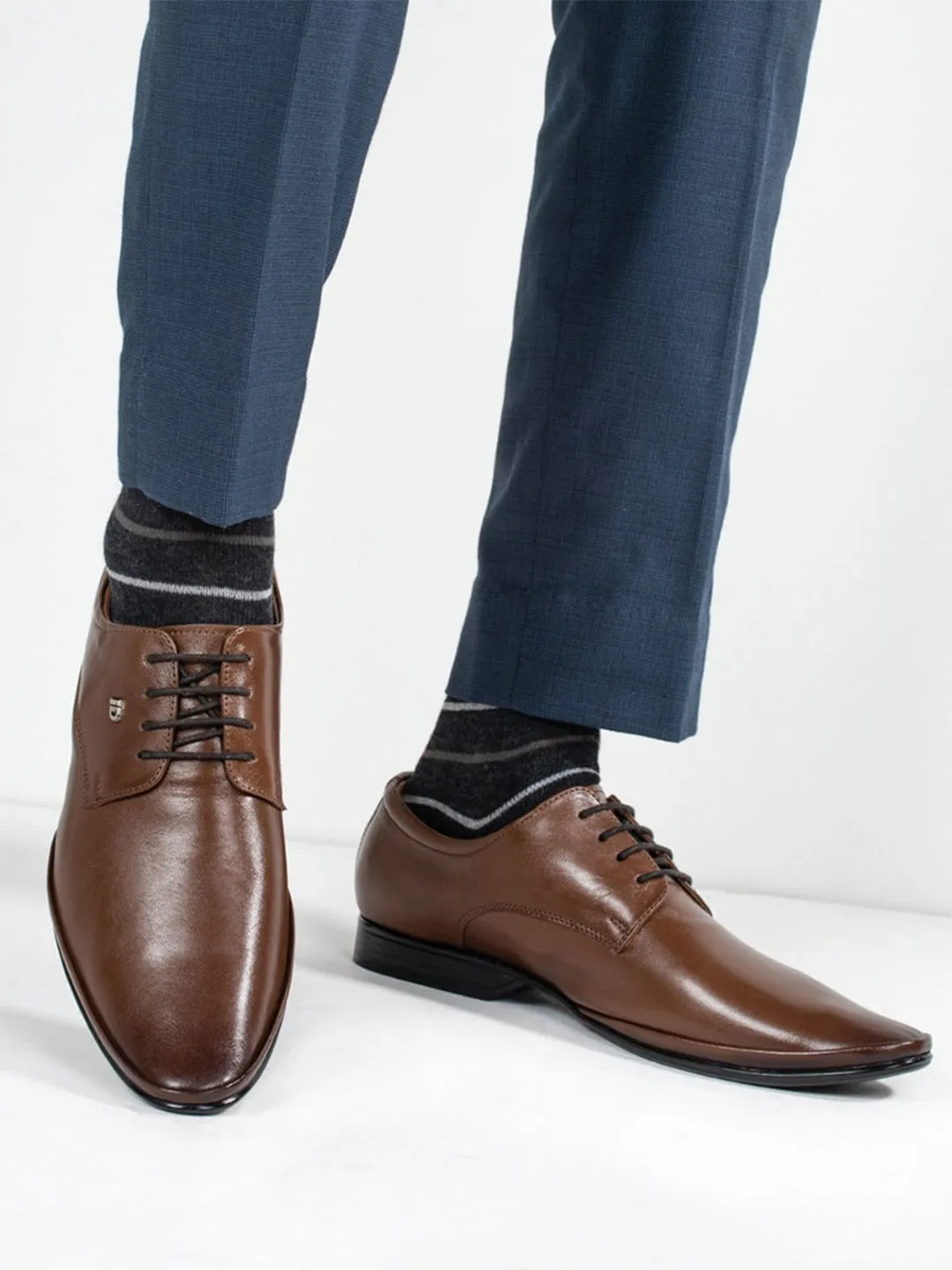 Men's Tan Pointed Toe Lace Up Formal (ID2063)