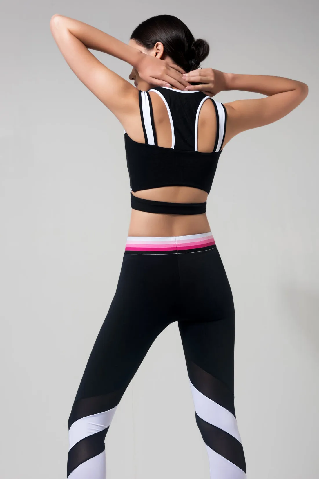 Monochromatic Overlap Sports Bra