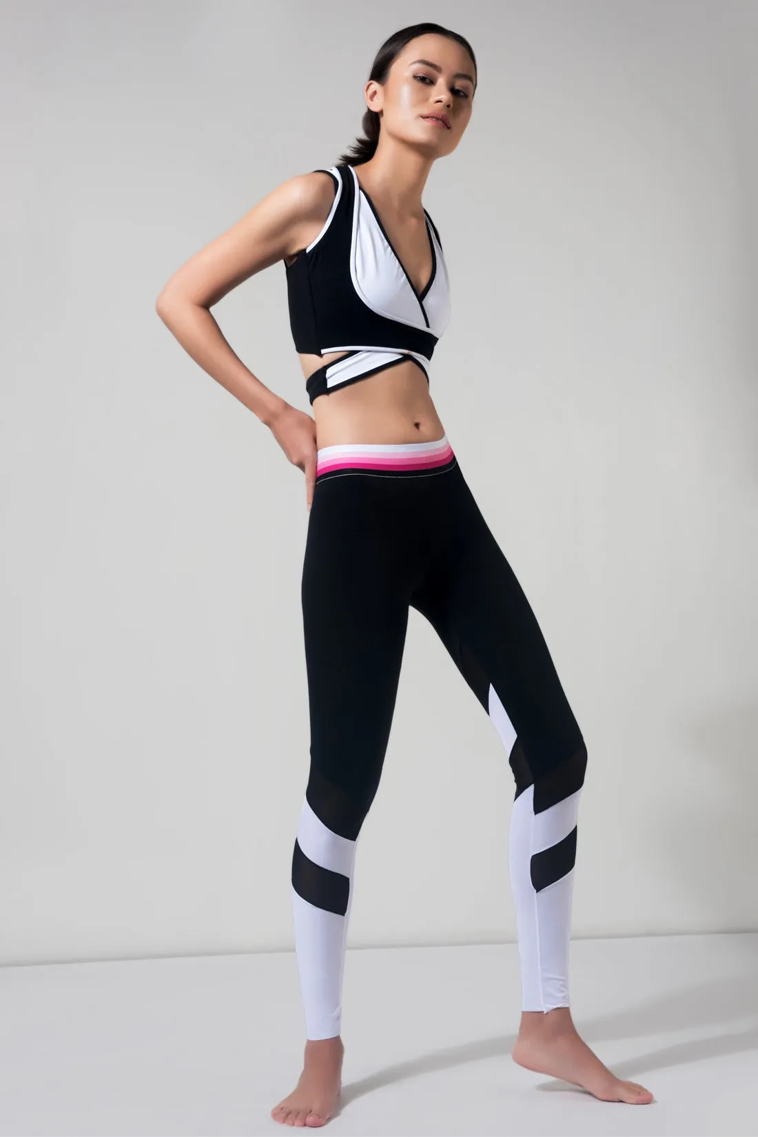 Monochromatic Overlap Sports Bra