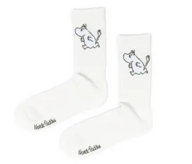 Moomintroll Running Ladies Sport Socks - White