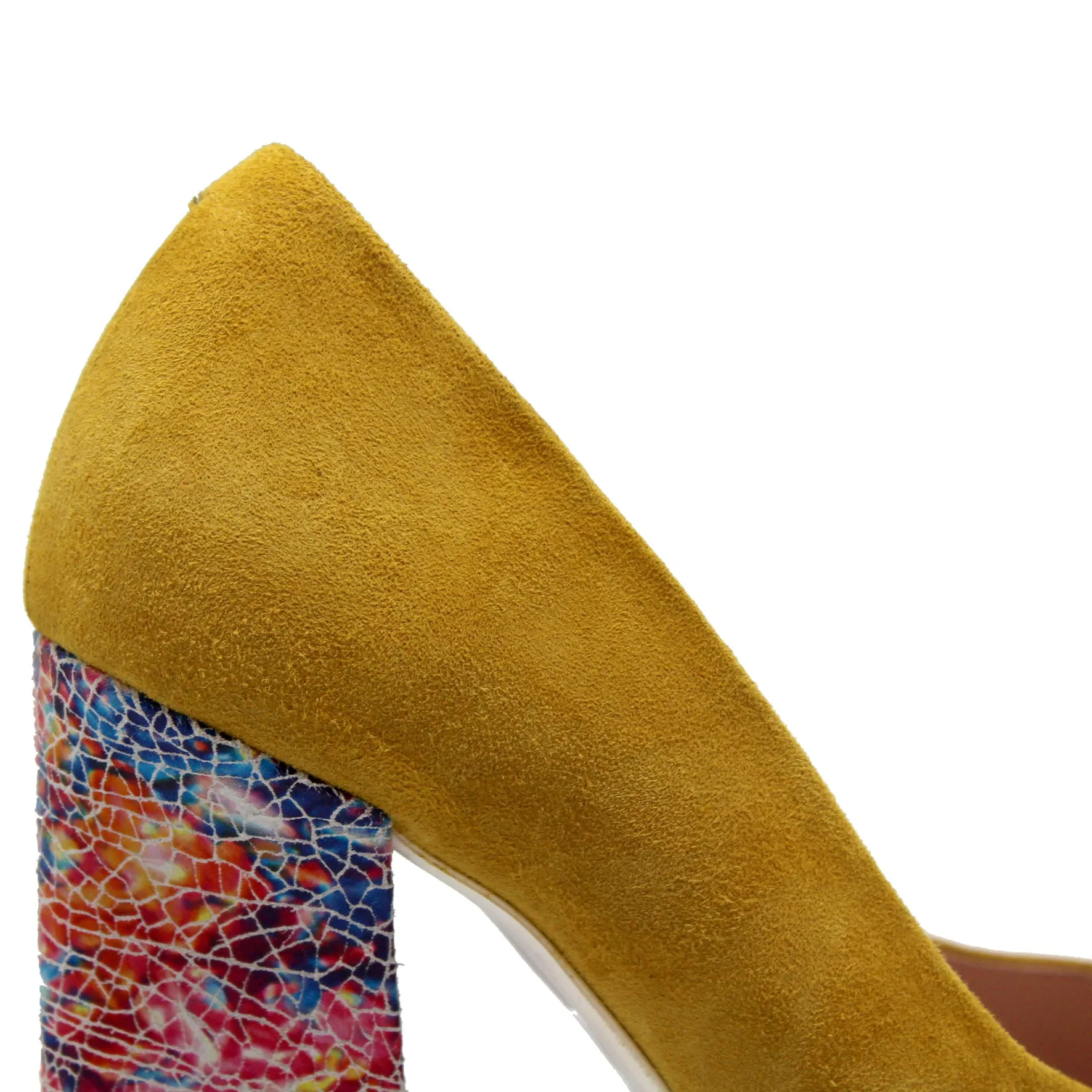 Pailette - Mustard Yellow High heel shoe