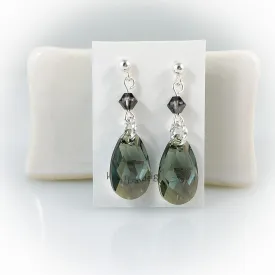 "Crystal Rain" (Grey) Earrings