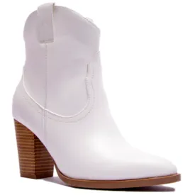 Qupid Pointed Toe Cowboy Booties