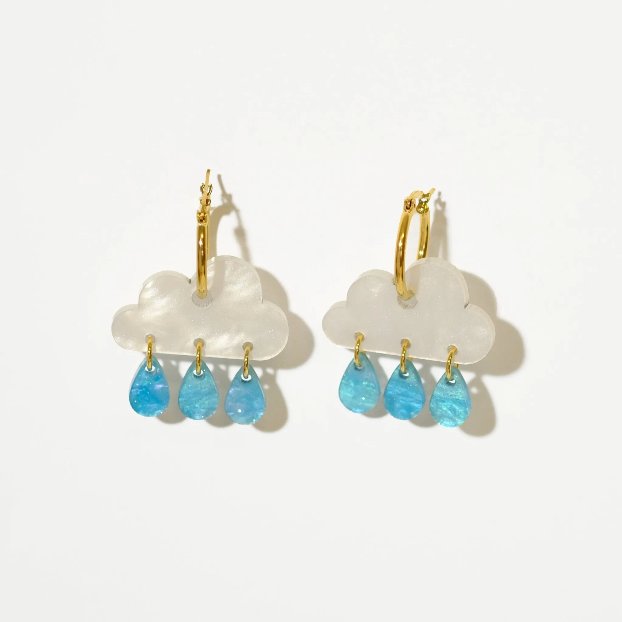 Rain Cloud Hoop Earrings