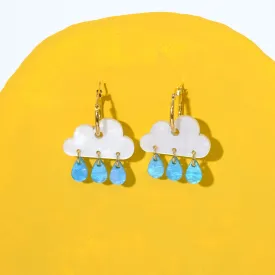 Rain Cloud Hoop Earrings