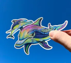 Rainbow Dolphin Sticker