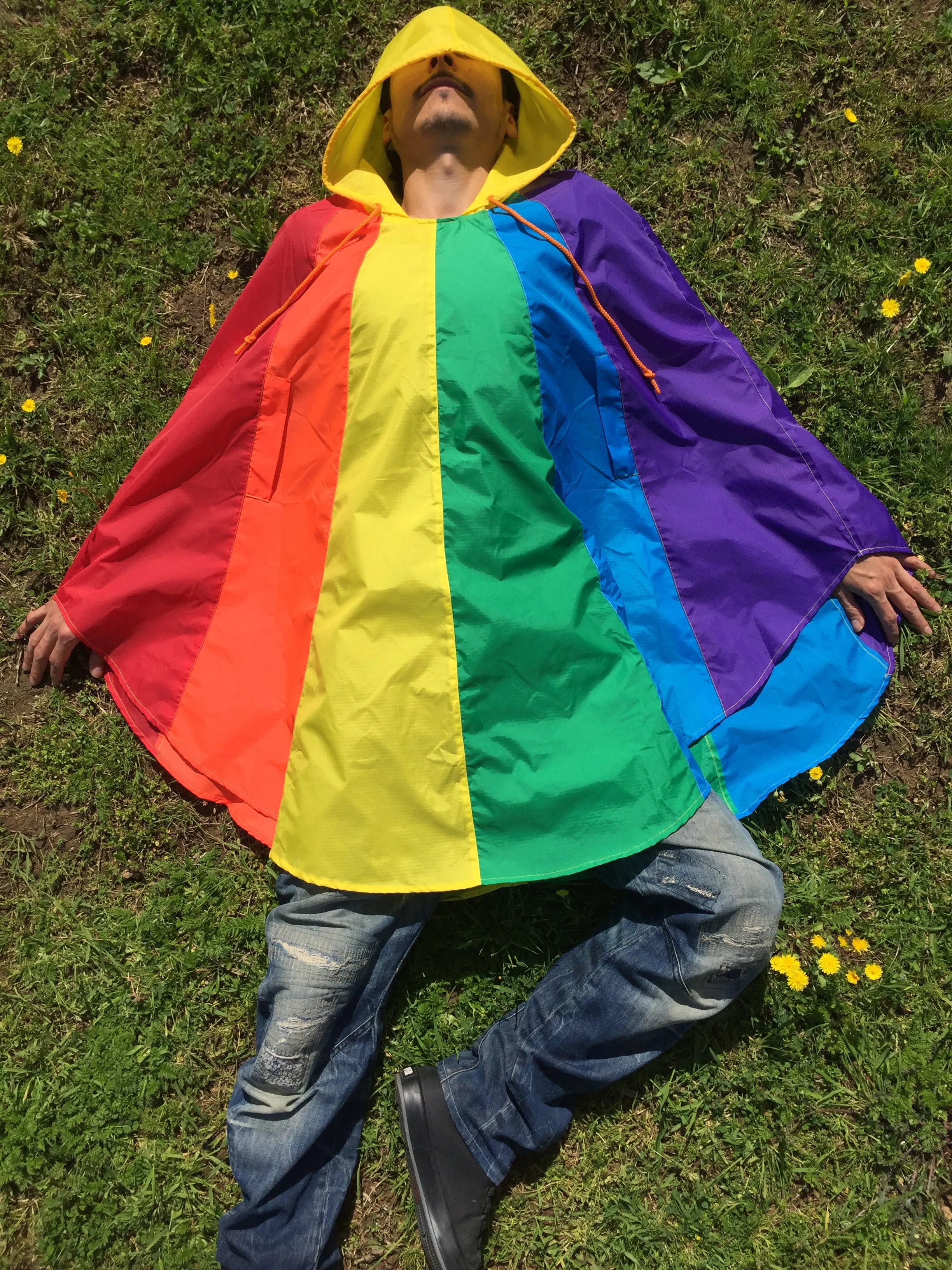 Rainbow Rain Poncho