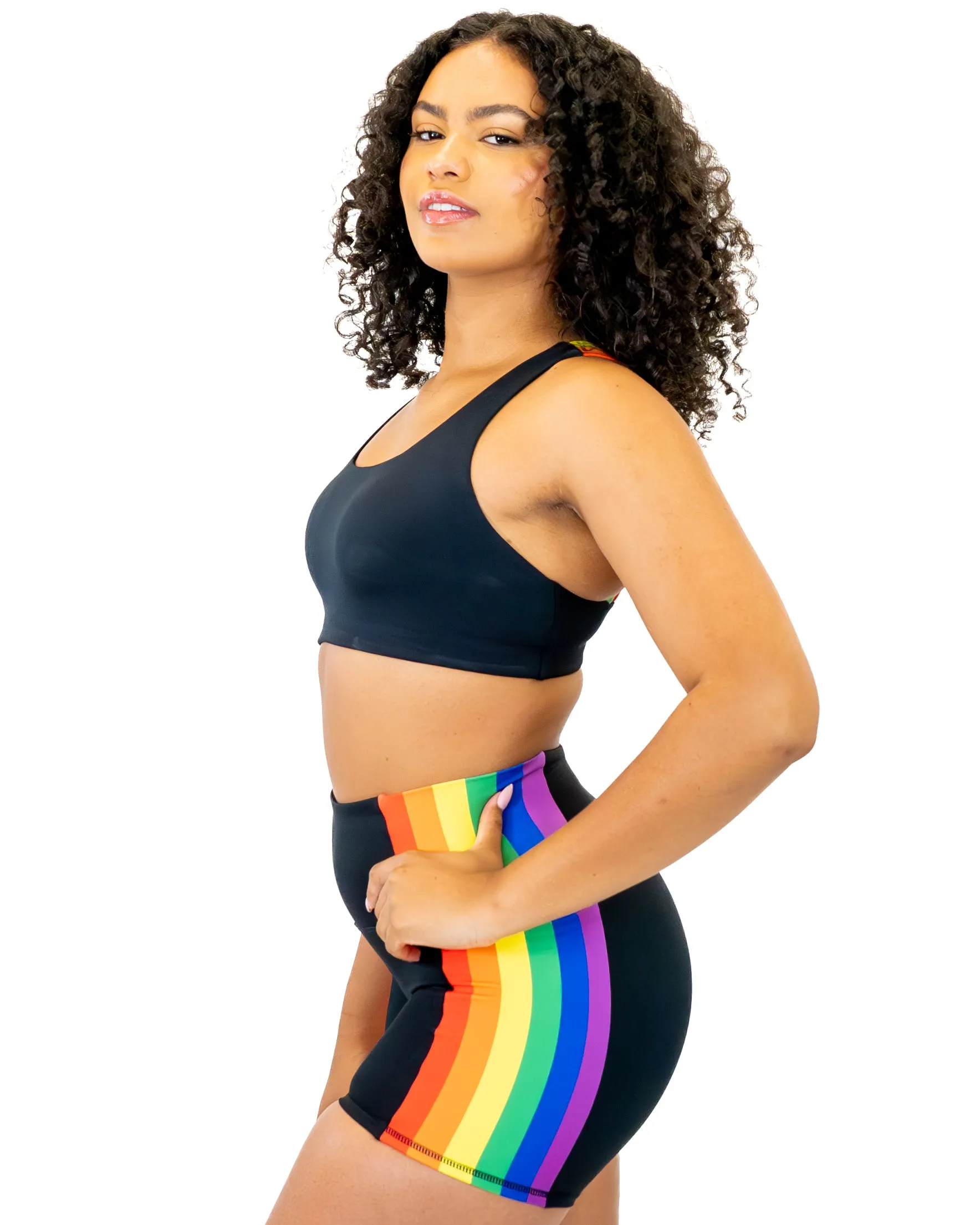 Strappy Pride Bra - Rainbow