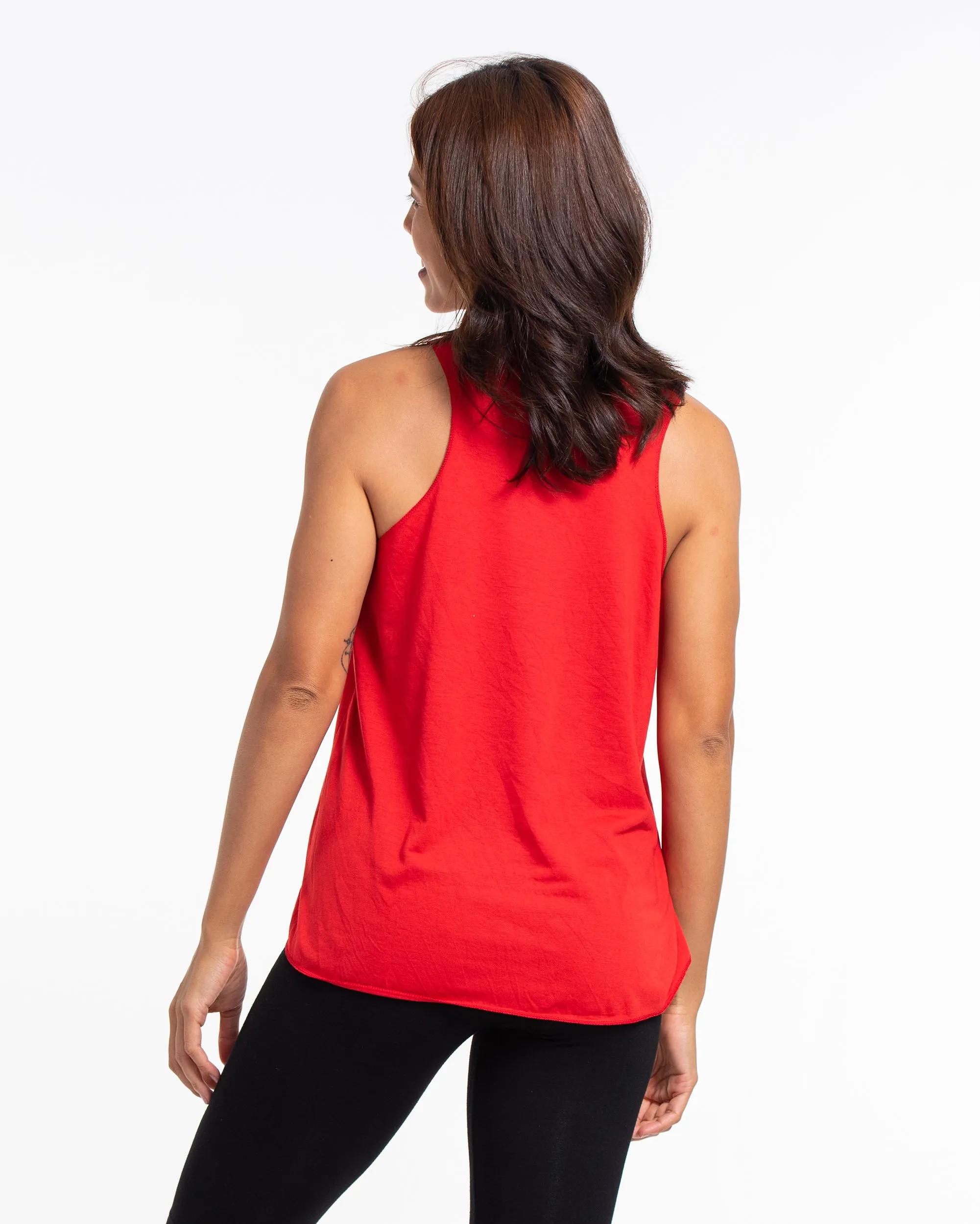 Super Soft Cotton Womens Regal Elephant Tank Top in Red