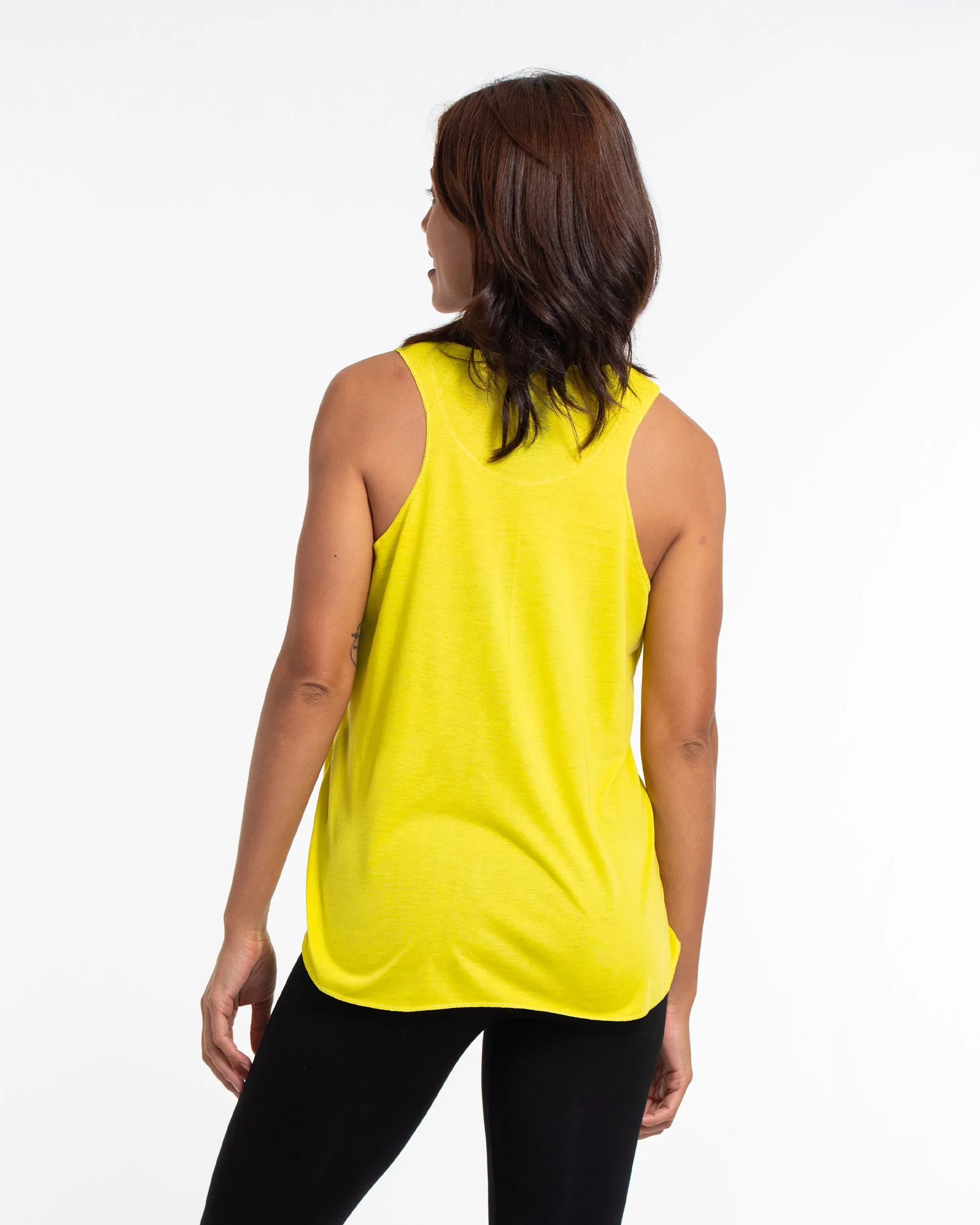 Super Soft Cotton Womens Regal Elephant Tank Top in Yellow