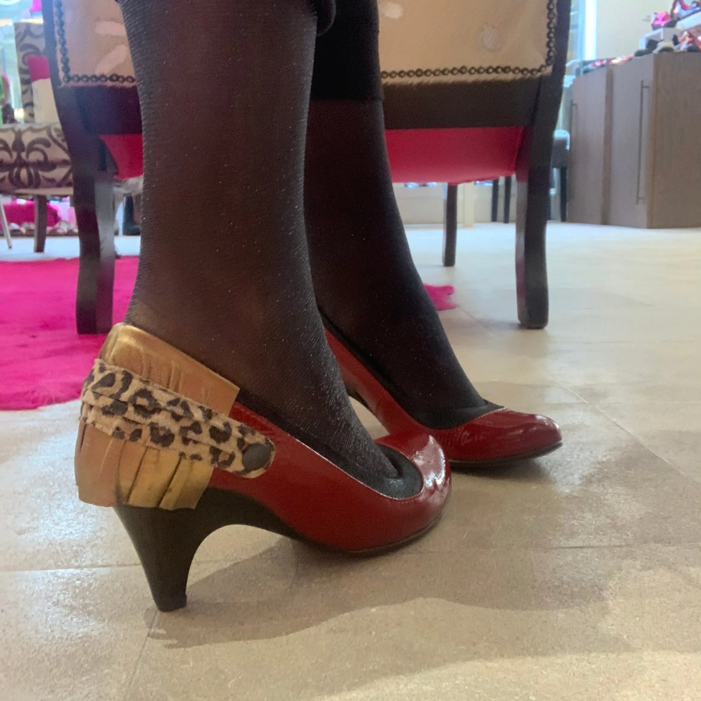 Tropez-Red patent/leopard Last pair 36!