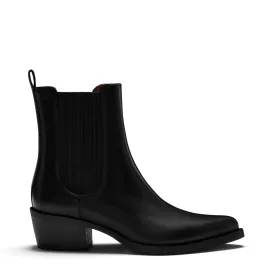 Vendôme Amandine black calfskin leather boots