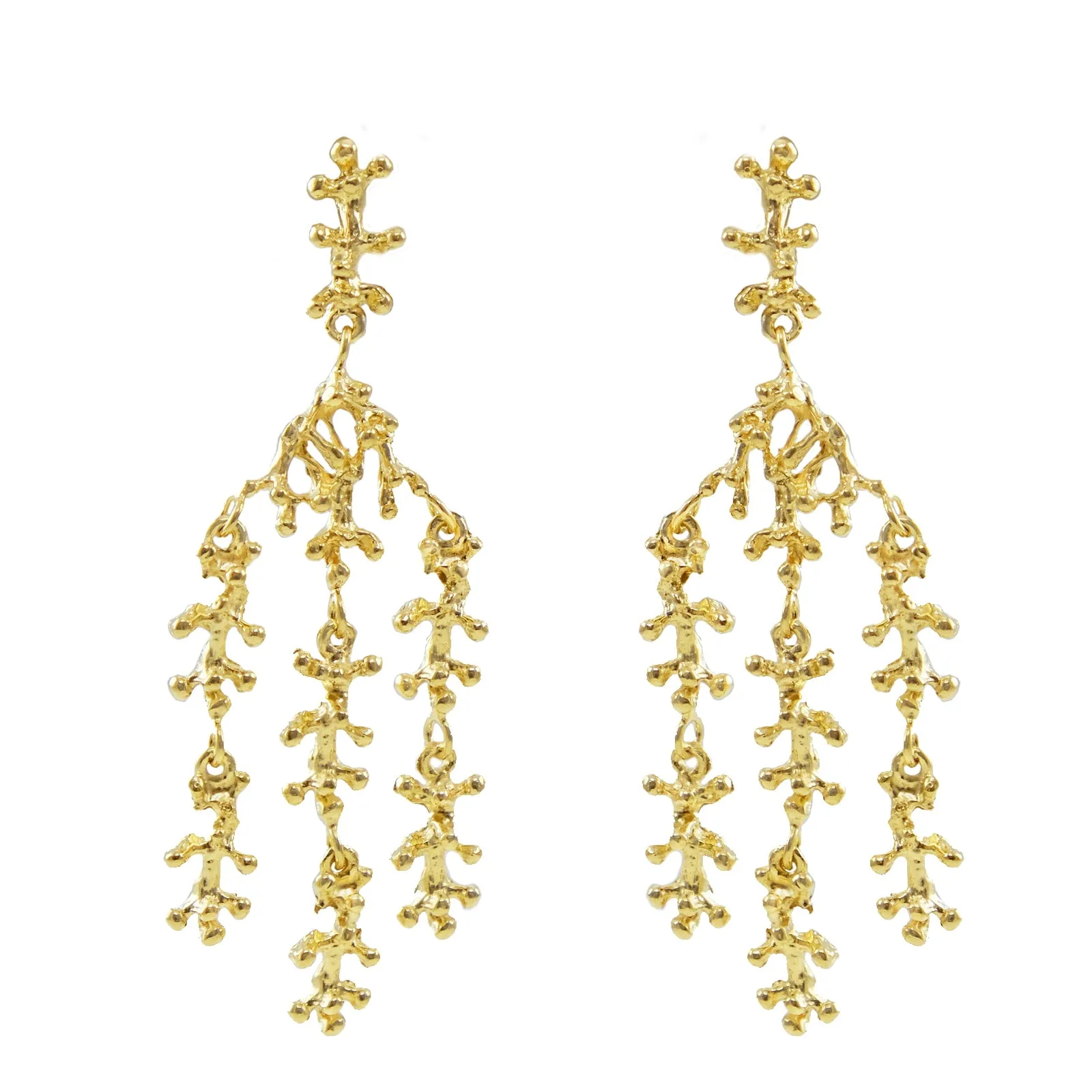 Vigga Chandelier Coral Earrings