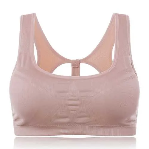 Women Comfort Seamless Wireless Shockproof Sweat Absorbing Breathable Yoga Bra