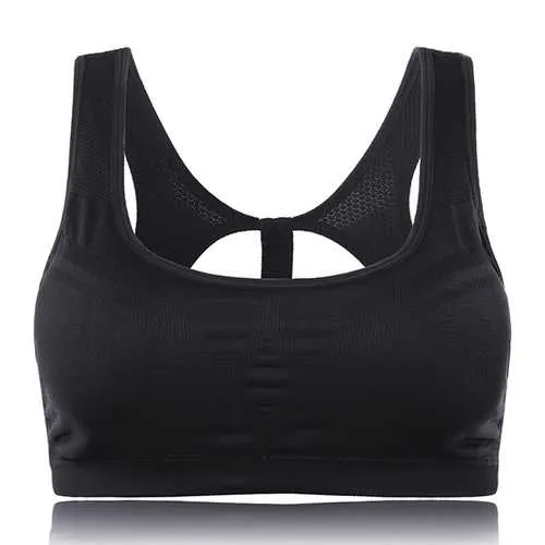 Women Comfort Seamless Wireless Shockproof Sweat Absorbing Breathable Yoga Bra